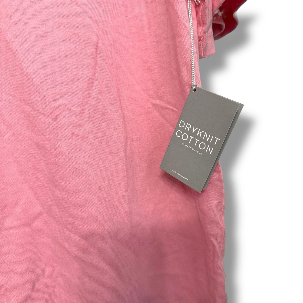 Mack Weldon Mens Polo Shirt Dry Knit Cotton Pink Short Sleeve Size XXL - Picture 4 of 9